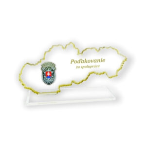 ŽP - Akrylová mapa so skleneným podstavcom